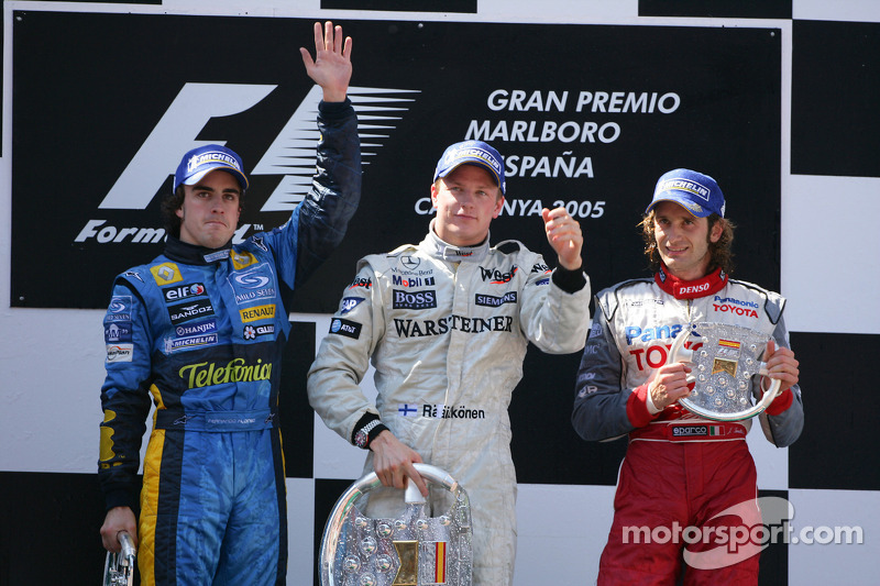 2005: 1. Kimi Raikkonen, 2. Fernando Alonso, 3. Jarno Trulli