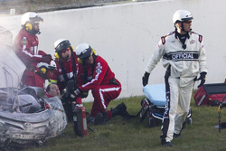 Kyle Busch, Joe Gibbs Racing Toyota après l'accident