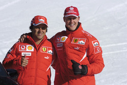 Michael Schumacher and Felipe Massa