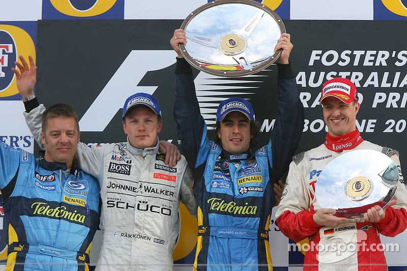 2006 - 1. Fernando Alonso 2. Kimi Räikkönen 3. Ralf Schumacher