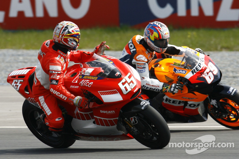 Loris Capirossi et Nicky Hayden