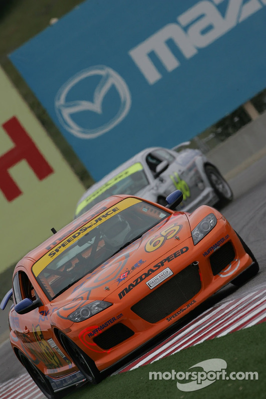 #65 SpeedSource Mazda RX-8: Ray Huffmaster, Rob Huffmaster