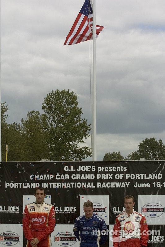 Podium:,Justin Wilson, A.J. Allmendinger et Sébastien Bourdais