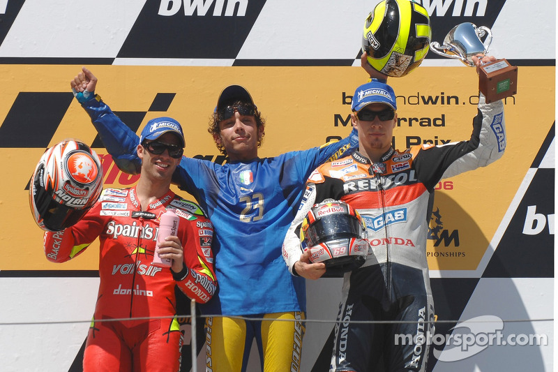 2006. 1 Valentino Rossi. 2 Marco Melandri. 3 Nicky Hayden