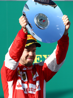 En tercer lugar, Sebastian Vettel, Ferrari