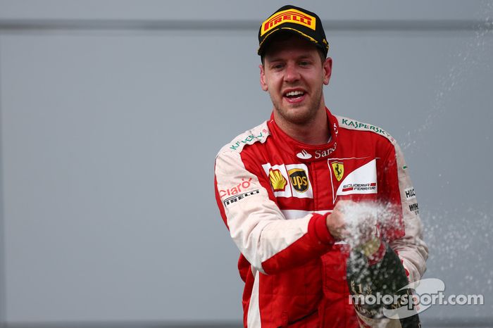 Ganador de la Carrera Sebastian Vettel, Ferrari
