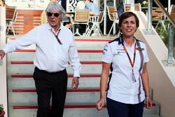 Bernie Ecclestone, con Claire Williams, Equipo Williams director Adjunto