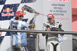 Podium : Valentino Rossi, Yamaha Factory Racing & Cal Crutchlow, Team LCR