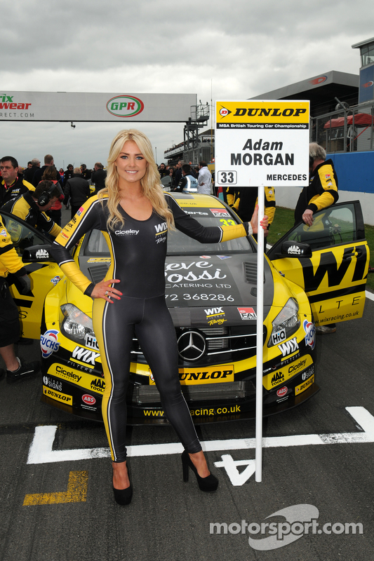 Wix Racing Grid girl at Donington Park