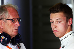 Dr. Helmut Marko et Daniil Kvyat, Red Bull Racing
