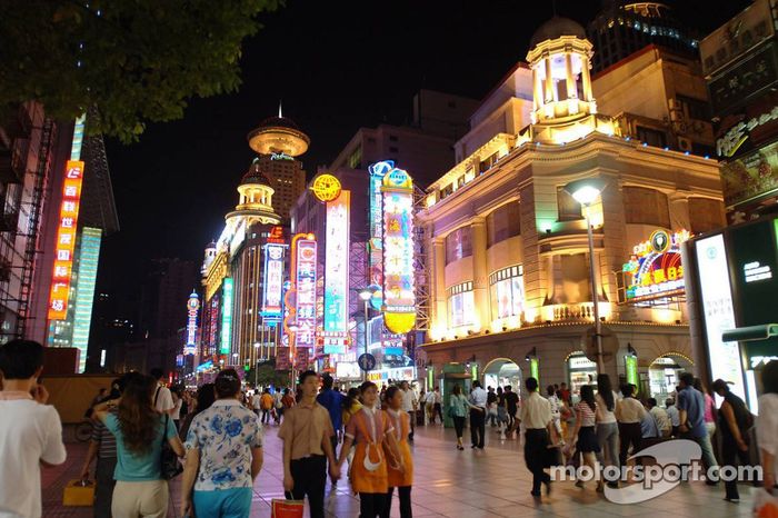 Centro de la ciudad Shanghai de noche