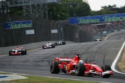 Felipe Massa leads Kimi Raikkonen