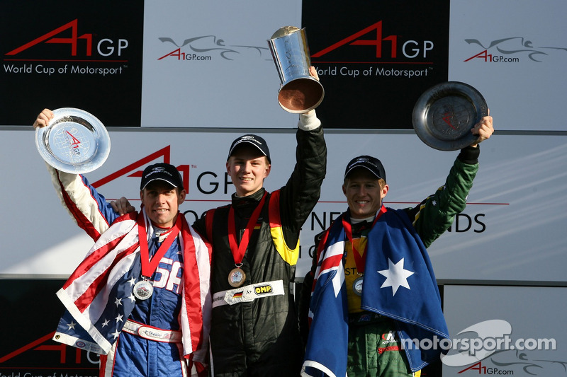 Nico Hulkenberg, Phil Giebler en Ryan Briscoe