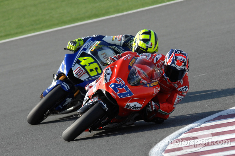 Casey Stoner et Valentino Rossi