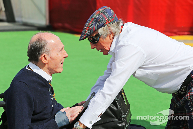 Sir Frank Williams, Williams-Besitzer, und Sir Jackie Stewart