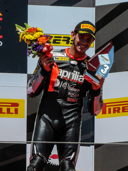 Jordi Torres, Aprilia Racing Team, sur le podium