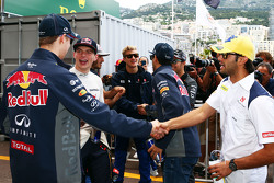Даниил Квят, Red Bull Racing; Макс Ферстаппен, Scuderia Toro Rosso и Фелипе Наср, Sauber F1 Team
