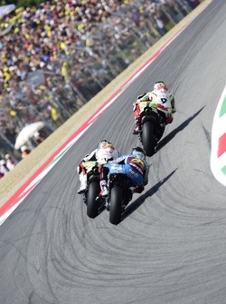 Danilo Petrucci et Yonny Hernandez, Pramac Racing Ducati, et Scott Redding, Marc VDS Racing Honda