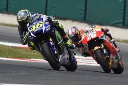 Valentino Rossi, Yamaha Factory Racing, et Dani Pedrosa, Repsol Honda Team