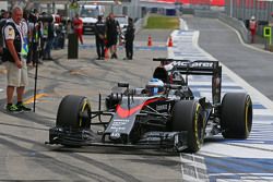 Fernando Alonso, McLaren MP4-30 funcionamiento del nuevo alerón delantero