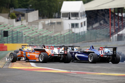 Michele Beretta, Mücke Motorsport, Dallara F312 Mercedes-Benz and Tatiana Calderon, Carlin, Dallara F312 Volkswagen