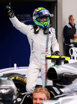 Felipe Massa, Williams fête sa troisième place dans le Parc Fermé