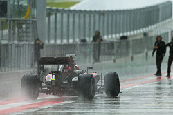 Stoffel Vandoorne, pilote d'essais et de réserve McLaren MP4-29H sous la pluie