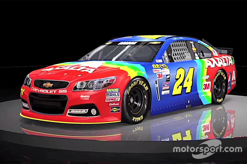 La peinture arc-en-ciel de Jeff Gordon revient pour la course de Bristol