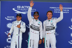 Felipe Massa, Williams and Lewis hamilton and Nico Rosberg, Mercedes AMG F2