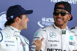 Lewis Hamilton, Mercedes AMG F1 Team y Felipe Massa, Williams F1 Team