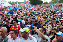 Fans at the post race concert