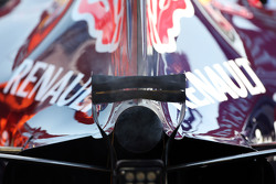 Дымящаяся Red Bull Racing RB11 Даниэля Риккардо