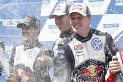 Les vainqueurs Jari-Matti Latvala et Miikka Anttila, Volkswagen Polo WRC, Volkswagen Motorsport