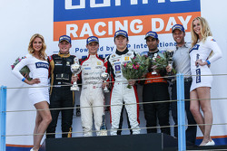 Race two winner: Louis Deletraz, Josef Kaufmann Racing, second place Callan O'Keeffe, Fortec Motorsports, third place Ukyo Sasahara, ART Junior Team, best Rookie Jehan Daruvala, Fortec Motorsports