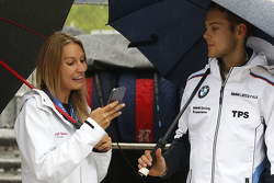 La Playmate Doreen Seidel e Tom Blomqvist, BMW Team RBM BMW M4 DTM