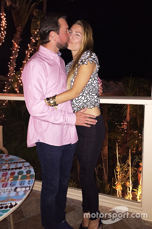 Kurt Busch with Ashley Van Metre at Meet Kurt Busch's fiancée Ashley