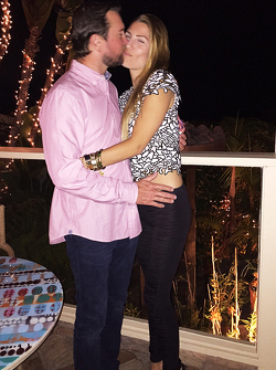Kurt Busch with Ashley Van Metre