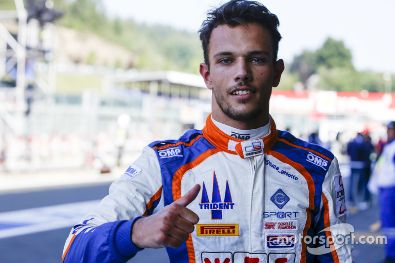 Luca Ghiotto, Trident, auteur de la pole position