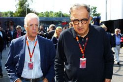 Piero Ferrari, vicepresidente de Ferrari con Sergio Marchionne, presidente de Ferrari y CEO de Fiat Chrysler