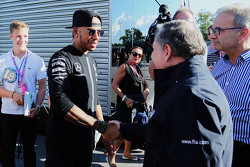 Lewis Hamilton, Mercedes AMG F1 avec Jean Todt, Président de la FIA