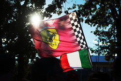 Ferrari and Italian flags