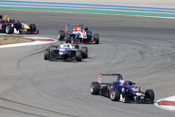 George Russell, Carlin Dallara Volkswagen and Sergio Sette Camara, Motopark Dallara Volkswagen and Pietro Fittipaldi, Fortec Motorsports Dallara Mercedes-Benz