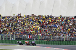 Jorge Lorenzo, Yamaha Factory Racing e Marc Marquez, Repsol Honda Team e Valentino Rossi, Yamaha Fac