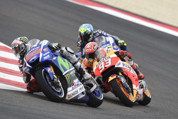 Jorge Lorenzo, Yamaha Factory Racing, Marc Marquez, Repsol Honda Team en Valentino Rossi, Yamaha Fa