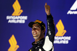 Daniel Ricciardo, Red Bull Racing viert op het podium