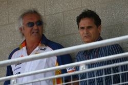 Flavio Briatore, Renault F1 Team, Team Chief, Managing Director and Nelson Piquet