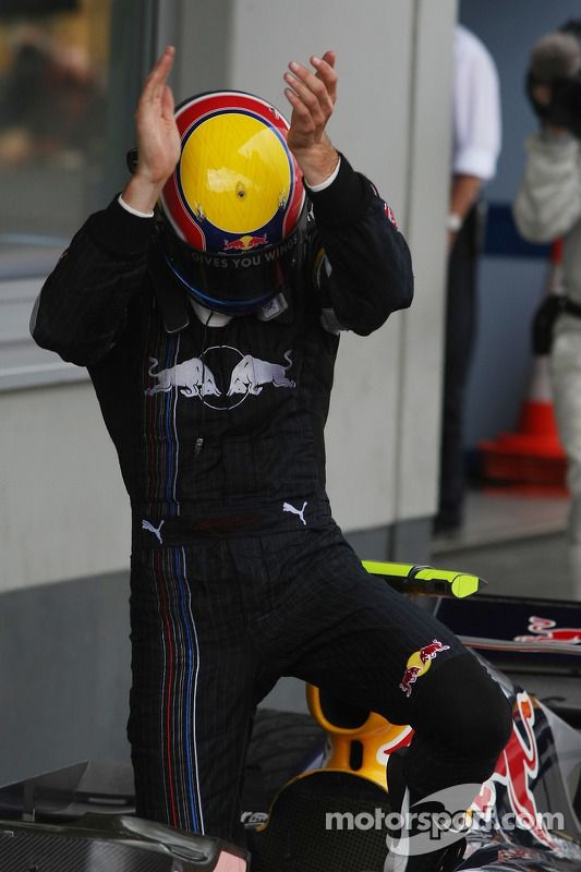 El tercer clasificado Mark Webber, Red Bull Racing