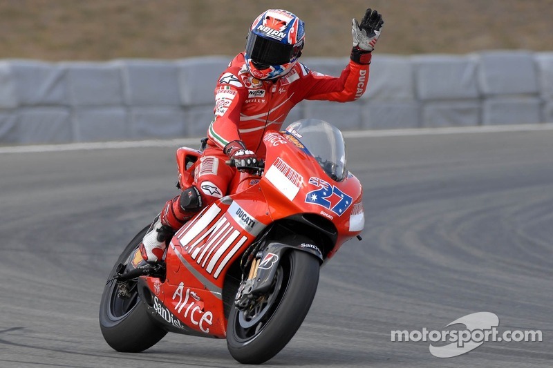 1. Casey Stoner, beim Feiern