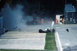 The fatal crash of Ayrton Senna at Tamburello