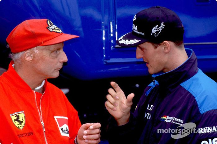 Niki Lauda y Michael Schumacher